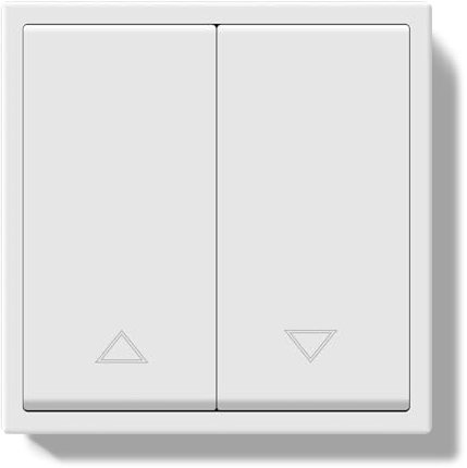 BSEED LIFE Interruptor de Persiana Empotrado,Interruptor de Botón con Marco de PC con Conexiones de Resorte Para Casa y Piso,Fácil Instalación,80 * 80mm Blanco