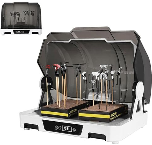 Airbrush Drybooth mit Wasserfilter und Staubschutz, 200W Schnelltrocknend für Grundierung, Öl, Lack, Farben auf Wasserbasis, ideal für Airbrush-Künstler und Hobbyisten