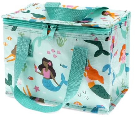 Rex London - Insulated Lunch Bag for Kids & Adults Foil Lined - Mermaid | lunch bag, insulated lunch bag, lunchbag, thermal container, food carrier, soft lunchbag, cooler box