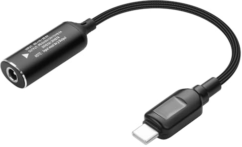 GINTOOYUN PD140W DC5525 a USB-C cable de carga con pantalla de visualización DC5,5 mmx2,5 mm hembra a tipo C macho cable adaptador de carga para ordenadores portátiles, cargadores, etc(8,07 pulgadas
