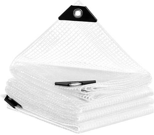 Telo/Telone Impermeabile Esterno - 4x6 METRI - ANTISTRAPPO RETINATO - DURABILITA' 5 ANNI, Telo Copritutto Senza Elastici Inclusi, Telone Occhiellato Rinforzato, BIANCO, 160gr/mq