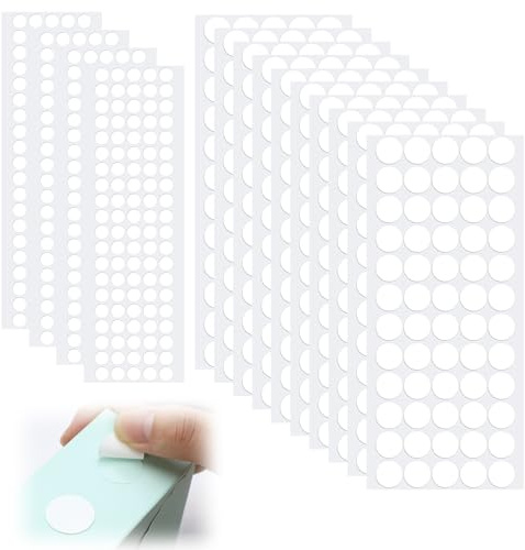KXVXXV Klebepunkte Doppelseitig Transparent Foto Klebepads Doppelseitige Klebepads 400 Stück 10mm + 600 Stück 20mm Keine Spuren Rund Transparente Aufkleber für DIY Ballon Basteln