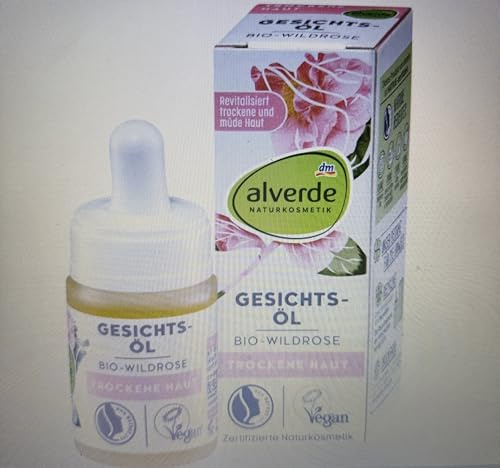 alverde NATURKOSMETIK Gesichtsöl Wildrose, 15 ml