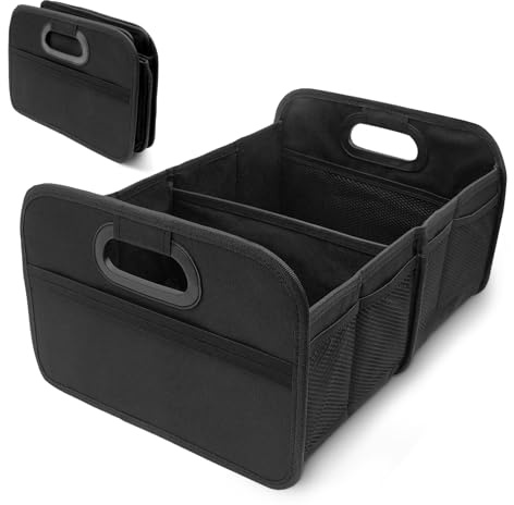 Organizador Maletero Coche, Bolsa Maletero coche Plegable con Bolsillos, Caja de Almacenamiento Multiuso para Coche - 33*46*23 cm