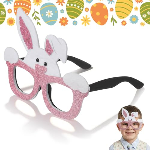Healifty Osterhasenbrille Kinder Hasenbrille FüR Osterparty Foto Requisiten Mit Niedlichem Kaninchen Design Leichtes KostüMzubehöR FüR Familienfeier Und Kinderparty