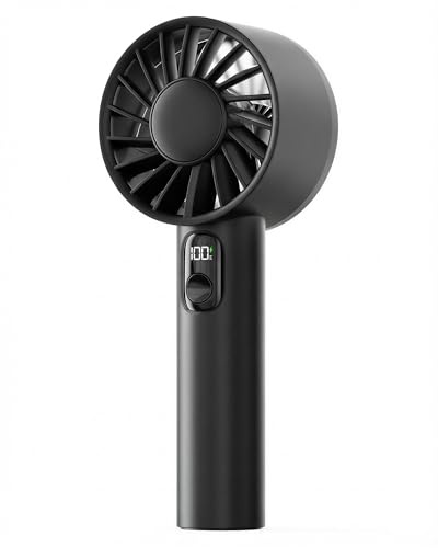 FrSara Tragbarer Mini-Handventilator, Akku-Handventilator mit 6 Stufen | 3000mAh Akku, leiser USB-Ventilator, für Büro, Pendeln, Reisen, Camping und Outdoor, als Geschenk