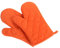 Panegy Hitzebeständig Ofenhandschuhe Verdickte Hitzeresistente Topfhandschuhe Topflappen Backhandschuhe, Baumwolle, 1 Paar Orange