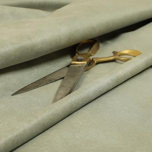 Soft Durable Faux Suede Feel Leather Upholstery Fabric, Aqua | By The Metre, Faux Suede