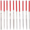 WANDIC Lot de 10 limes à grain plat en diamant pour frettes, écrous, outils de réparation Luthier
