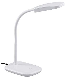 Reality Leuchten LED Schreibtischleuchte Boa R52431101, Acryl weiß, inkl. 3.5 Watt LED, 25 x 11 x 36 cm