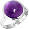 Jeweloporium Violett Natürlich Amethyst 925 Sterling Silber Ringe für Damen Edelstein Handgefertigt Silber Ringe Größe 65(20.7) Valentinstag - Geschenk Cocktail Schmuck