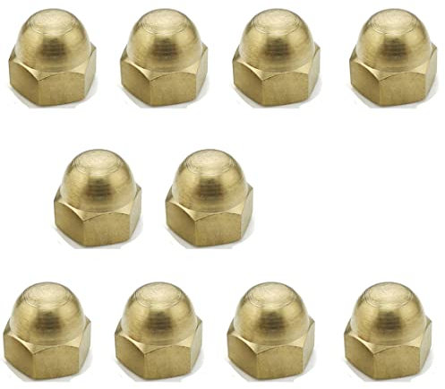 M6 Brass Dome Nuts (Pack of 10)