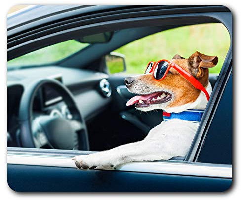 Jack Russell Dog Passenger Mouse Mat Pad Computer PC Laptop Gaming Office Home Desk Accessory Gadget 24487