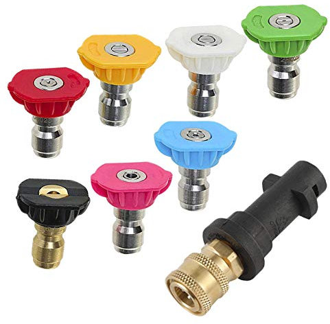 Buses de pulvérisation pour nettoyeur haute pression + adaptateur pour Karcher série K 6,35 mm Quick Connect