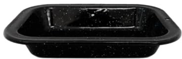 Graniteware - Plat à four rectangulaire en acier émaillé - Noir