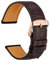 WOCCI 22mm Uhrenarmband Leder für Damen und Herren, Geprägtes Alligator, Roségoldene Schnalle (Dunkelbraun)