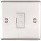 13A DP Unswitched Fuse Spur -SATIN STEEL & Grey- 240V Mains Isolation - Decorative Kitchen/Interior Wall Face Plate – Oven/Cooker/Hob Appliance On/Off Switch