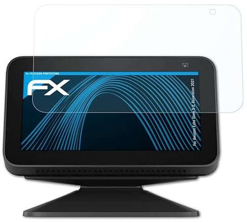 atFoliX Schutzfolie kompatibel mit Amazn Echó Show 5 2. Generation 2021 Folie, ultraklare FX Displayschutzfolie (3X)