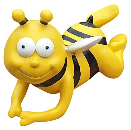 Fachhandel Plus Gartenfigur Biene fliegend lustige Deko Tierfigur Gartendeko Dekofigur
