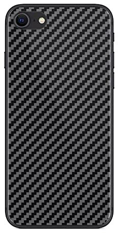 GIOPUEY Rückseite Folie Kompatibel mit iPhone SE 2022,[4 Stück] iPhone SE3 Rückseite Folie,0.1mm Ultradünn Carbon Muster Rückseite Folie, Kratzfest Anti Fingerabdruck