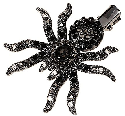 JIHUOO Halloween Strass Spinne Haarspange Kristall Haarnadeln Haarklammer Haarclip Haarschmuck Cosplay Party Zubehör für Mädchen Damen