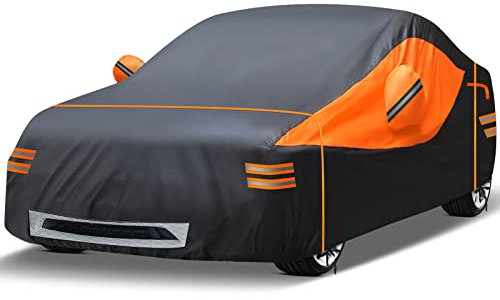Auto Abdeckplane Wasserdicht Tesla Model 3 360° Sichtbar Reflektierender Streifen NEVERLAND Autogarage Abdeckung Autoabdeckung Staubdicht Autoplane Ganzgarage Car Cover für Sonne Staub Schutz