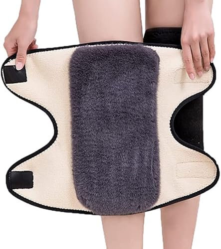 IBLUELOVER 1 Pair Thermal Fleece Knee Warmer Thick Knee Support Sleeves Elastic Leg Warmers Winter Warm Compression Kneepad Legging Stockings for Arthritis,Pain Relief,Warming Knee,Exercise