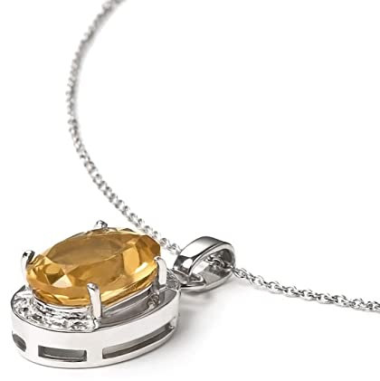 XEN Anhänger mit Kette Citrin 925 Silber XEC273 45