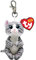 Ty Beanie Bellies Clips Bague Porte-clés en Peluche, Mitzi Le Chaton avec Yeux Bleus Scintillants, Animaux en Peluche avec Ventre Doux 12 cm T43100