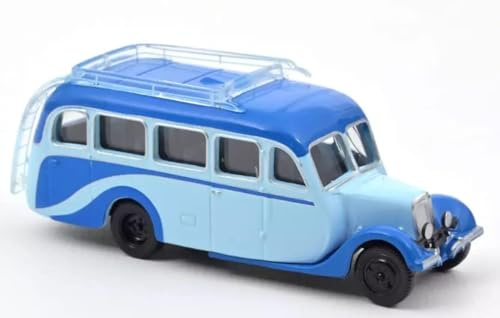 Norev Miniaturauto Citroën U23 Autocar 1947 Hellblau und Mittelblau 1/87 Zamak Metall 7 Gramm 1.5x4.5x1.5 cm Unisex Erwachsene Handbetrieben Automatik 1 Stk