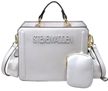 Steve Madden Bevelyn Convertible Tote Bag (Vanilla), Vanille