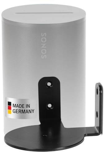 Sonos Era 100 Wandhalterung, schwarz – Eck-Variante für optimalen Klang | Platzsparende Eck-Wandhalterung. Minimalistisches Design made in Germany. Inkl. Montageset für perfekten Halt