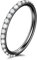 Nasenpiercing Ring 316L Chirurgenstahl, Septum Piercing Nasenring Schwarz 18g 9mm, Conch Piercing Ring Daith Piercing Ohr Nostril Piercing Ring, Helix Piercings Schwarz mit Zirkonia Körperschmuck