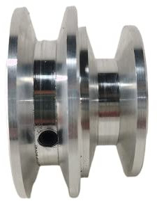 1 Stück Aluminium-Doppelnut-Riemenscheibe Legierung V-Form-Riemenscheibe 40–50 mm Doppelrillen-Riemenscheibe 8–20 mm Rad mit fester Bohrung for 10 mm O Keilriemen Kraftübertragung ( Size : 16mm )