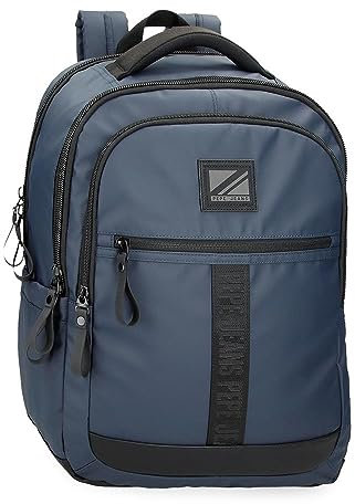 Pepe Jeans Hoxton Mochila para Portátil Negro 31x44x16 cms Poliéster 20,46L