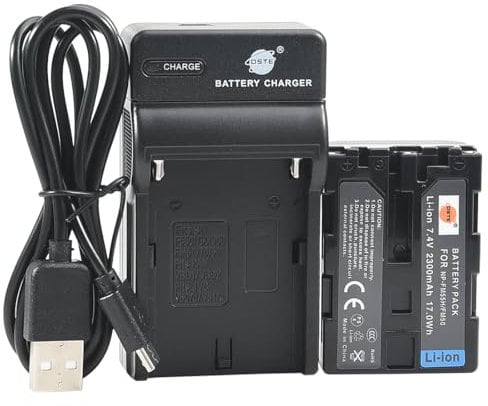 DSTE NP-FM50 Li-ion Battery and USB Charger Compatible for Sony NP-FM30, NP-FM50, NP-FM51, NP-QM50, NP-QM51, NP-FM55H