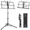 New bee 2 in 1 Leggio Musicale Pieghevole Altezza Regolabile Porta Spartiti Musicali Leggio da Tavolo con Borsa