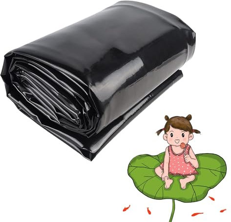 Yidelchon HDPE-Teichfolie, 0,2 Mm, Teichfolie Für Außenteiche, 1 X 1 M, 3 X 7 M, 6 X 12 M, 9 X 11 M, 12 X 12 M, Teichfolie Für Fische, Enten, Garten-Hochbeete Und Wasserlandschaftsteiche(Size:8x12m)