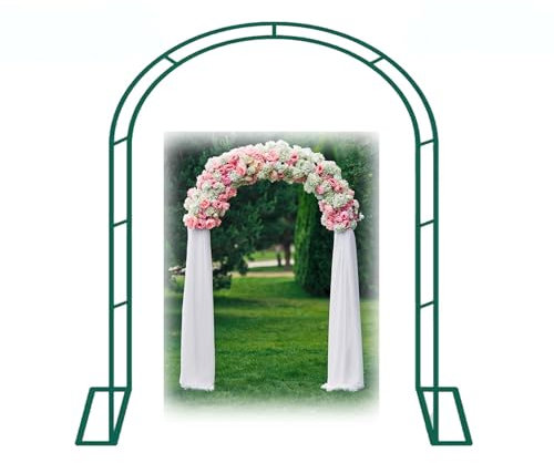 Gartenbogen Pergola Torbogen Rankhilfe Für Kletterpflanzen Und Rosen Rosenbogen Aus Metall Witterungsbeständig, Hochzeitsdekoration Rankbogen Rankhilfe(Green,240X220X40 cm)