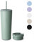 VINSUN Mug Isotherme avec Paille et Couvercle 720ml - Acier Inoxydable, Anti-Fuite, Double Paroi, Boissons Chaudes et Froides - Tasse Isotherme pour Voyage, Voiture, Uni
