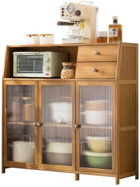 LUNIZ Mueble Buffet Moderno Gabinete De Almacenamiento Simple Retro, Aparador For El Hogar, Sala De Estar, Cocina, Gabinete De Almacenamiento Gabinetes de Almacenamiento de exhibición