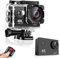fdsmall 4K Action Camera, 30M/98FT Underwater Waterproof Sports Camera 170°Wide-Angle 2.4G Remote Control Anti-Shake Helmet Camera with Ultra HD for Vlogging Diving Riding with Accessories Kit