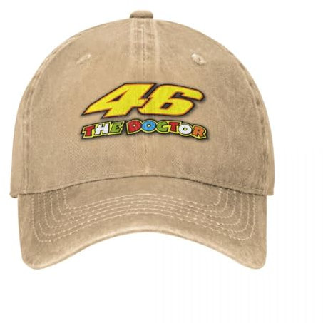 ORHFHVW Baseballkappe Mode VR-46 Rennmotorrad R-Rossis für Männer Frauen Distressed Gewaschene Sonne Kappe Outdoor Aktivitäten Hüte Kappe Geburtstagsgeschenk