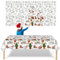 MORAINJAY Weihnachten Papier Tischdecke Zum Ausmalen, 137x274cm Ausmaltischdecke für Kinder, Rechteck Wasserdicht Rätsel Tischdecke, Partydekorationen