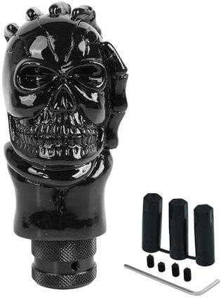 VOANZO Pomo de Cambio de Marchas con Forma de Calavera: Palanca de Cambios Manual Universal para Coche, Palanca de Cambios con diseño de Esqueleto para un Cambio de Marchas Elegante y Duradero