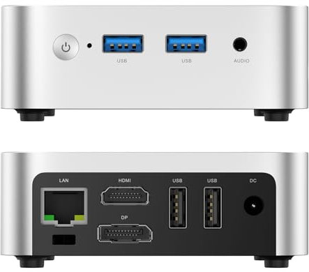 ACEMAGIC Mini PC Vista V1 N97, 16 GB DDR4 RAM 512 GB SSD Mini Computer, 12a generazione N97 (Beat N150/N100/N95, fino a 3,6 GHz), piccolo computer desktop 4K Dual Display/WiFi/VESA per casa/ufficio