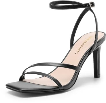 DREAM PAIRS Women’s Stilettos Heels Sandals | adjustable ankle strap, elegant for dressy occasions
