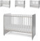 Lorelli Babybett Sweet Dream 124 x 68 x 95 cm Unterbettrahmen mit zwei Ebenen, Farben:weiß grau