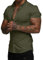 Elegancity Mens Shirts Short Sleeve Smart Casual Summer Beach Shirts Slim Muscle Fit Button Down Formal Dress Shirt Green, M