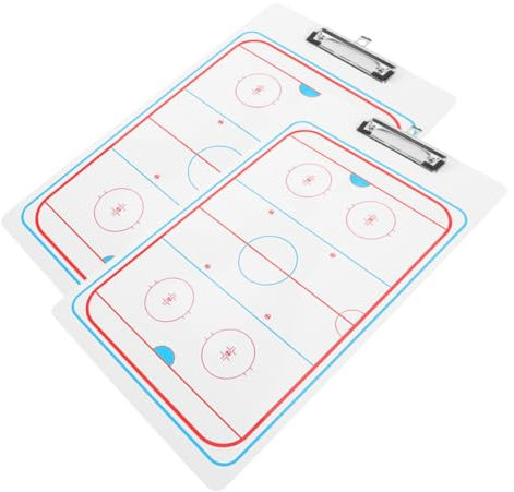 PAMINGONO 2 Stück Eishockey Tafel, Schreibspiel, Training, Wettkampf, Sport, Must Have Wettkampftafel, Klemmbrett Für Hockey, Schreibwettbewerb, Hockey Coaching Tafel, Wiederverwendbar,